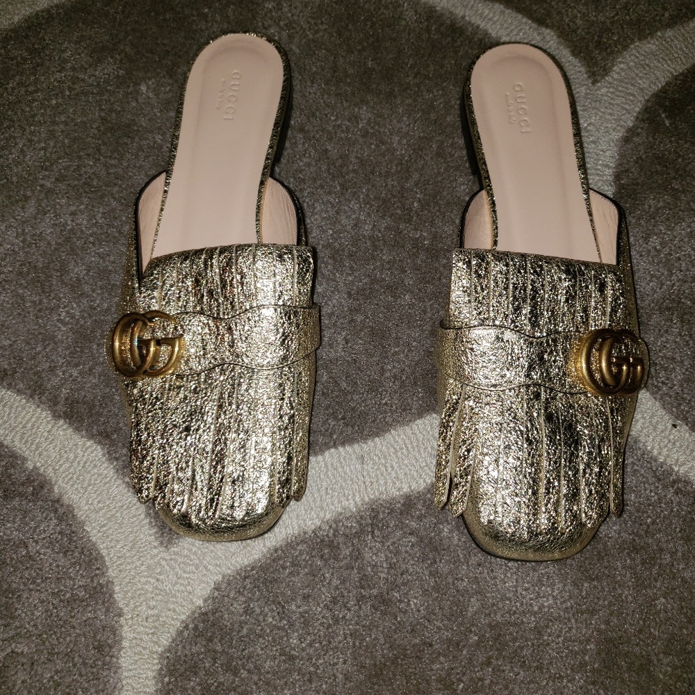 Marmont Metallic Kiltie Mule
